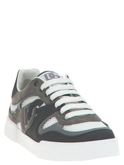Dolce & Gabbana Gray Calfskin Athletic Sneakers