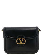 Black Calfskin Shoulder Bag