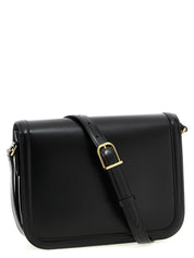 Black Calfskin Shoulder Bag