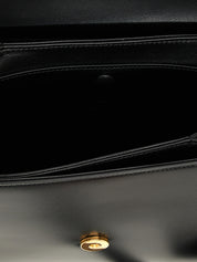 Black Calfskin Shoulder Bag