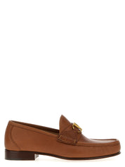 Brown Leather Slip-On Loafers