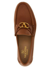 Brown Leather Slip-On Loafers