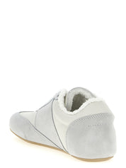 Gray Calfskin Athletic Sneakers