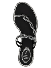 Black Satin Slides