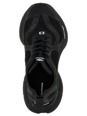 Black Polyester Athletic Sneakers