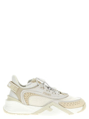 Fendi White Polyester Athletic Sneakers