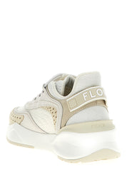 Fendi White Polyester Athletic Sneakers