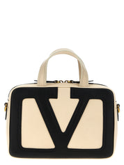 Bicolor Lamb Leather Handbag