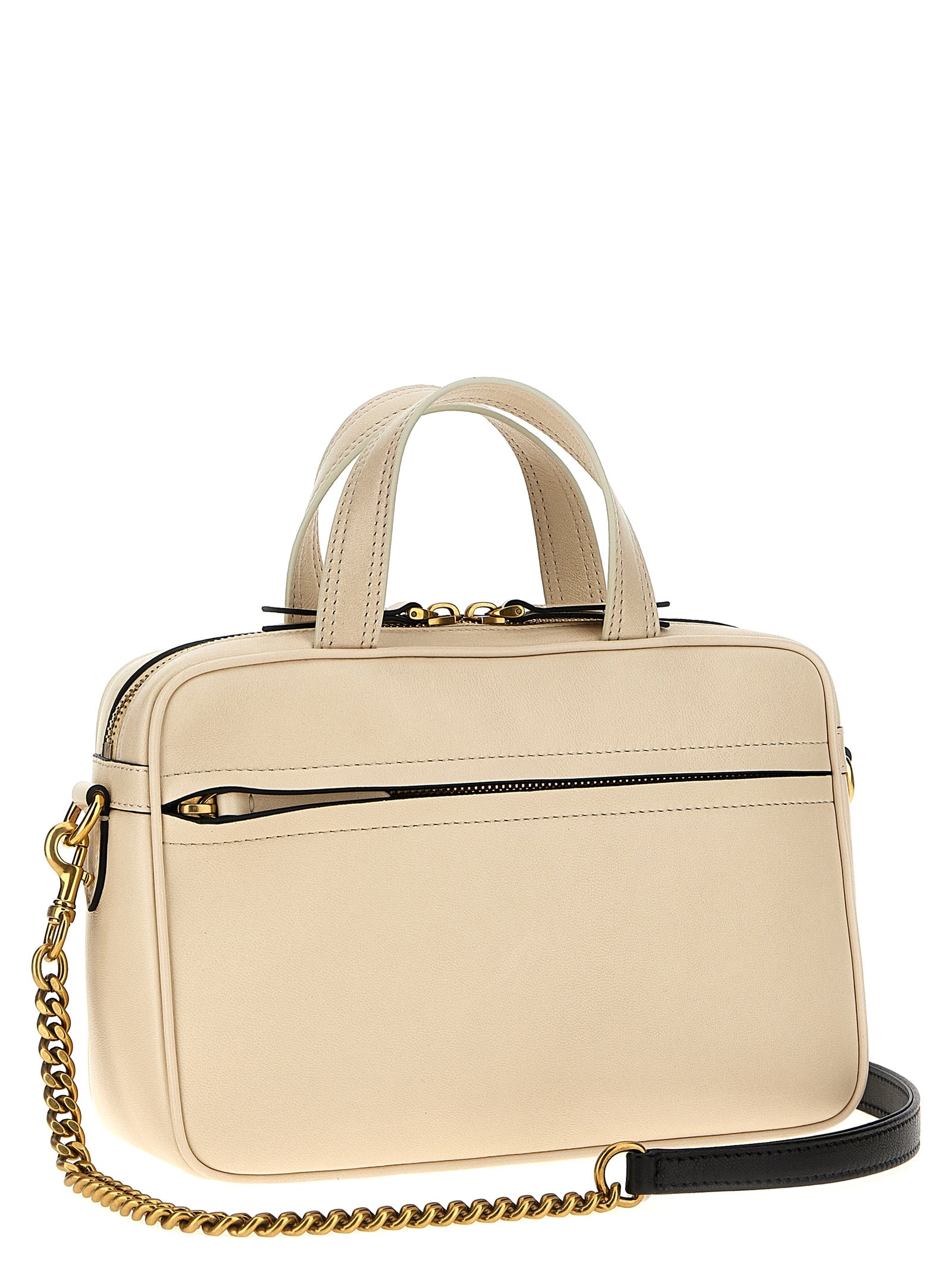 Bicolor Lamb Leather Handbag
