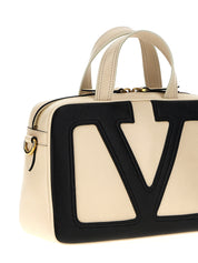 Bicolor Lamb Leather Handbag