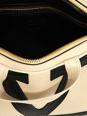 Bicolor Lamb Leather Handbag