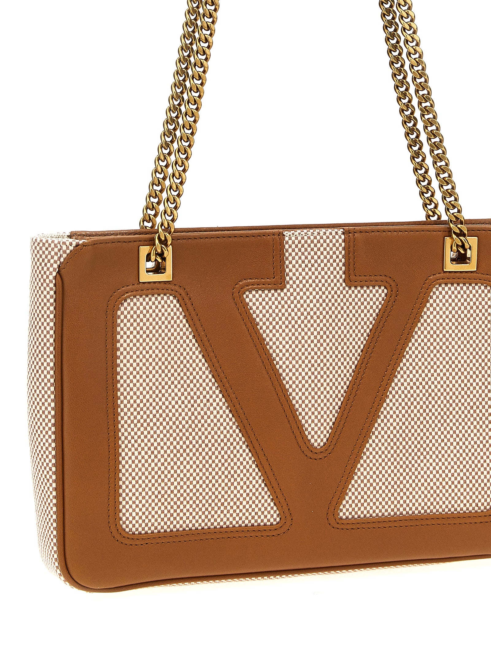 Valentino Garavani Beige Cotton Tote Bag