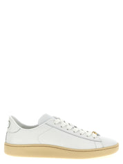White Calfskin Low Top Sneakers