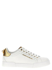 Gold Calfskin Low Top Sneakers