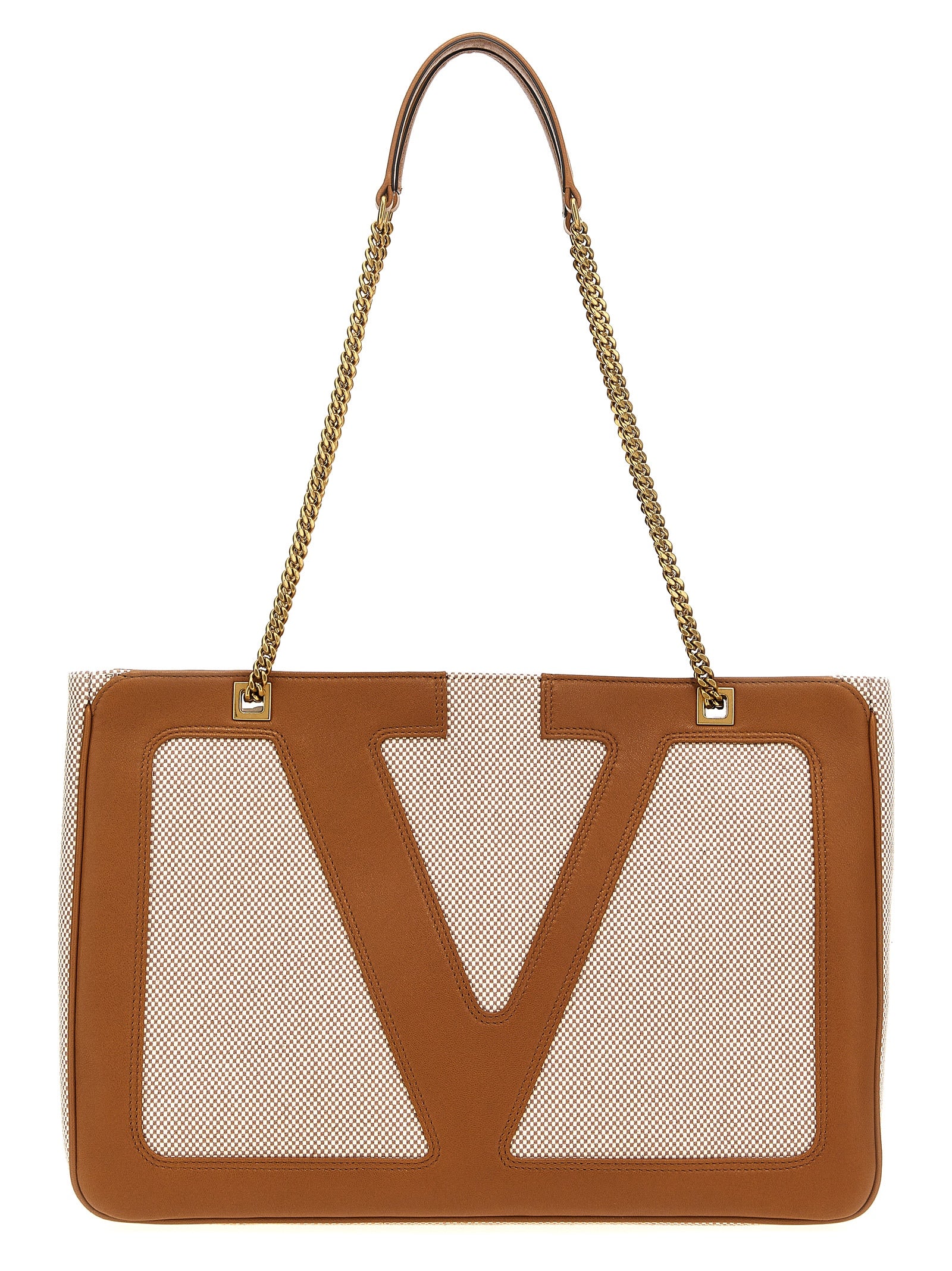 Beige Cotton Tote Bag