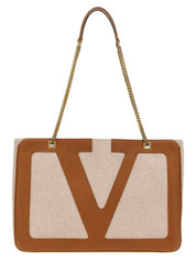 Beige Cotton Tote Bag