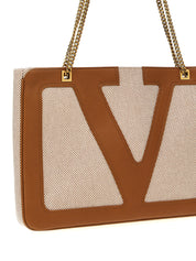 Beige Cotton Tote Bag