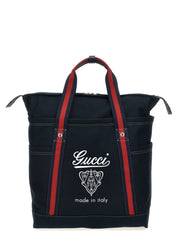 Blue Cotton Tote Bag