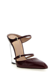 Gucci Multicolor Leather Wedge Sandals