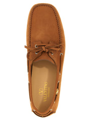 Brown Calfskin Slip-On Loafers