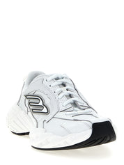 White Cowhide Athletic Sneakers
