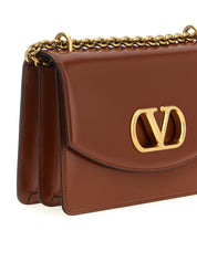 Brown Calfskin Shoulder Bag