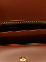 Brown Calfskin Shoulder Bag