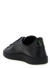 Black Calfskin Low Top Sneakers