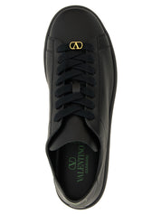 Black Calfskin Low Top Sneakers