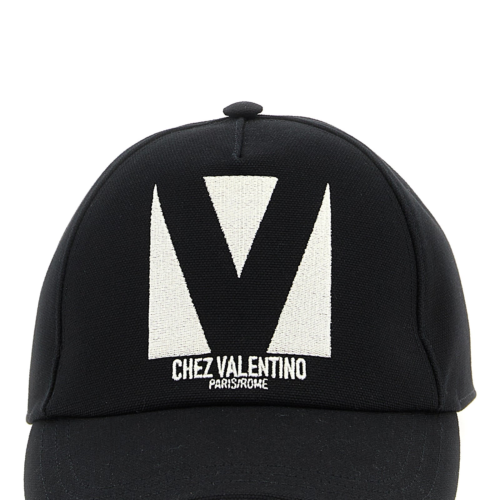Valentino Garavani Black Cotton Cap (Baseball Hat) Valentino Garavani