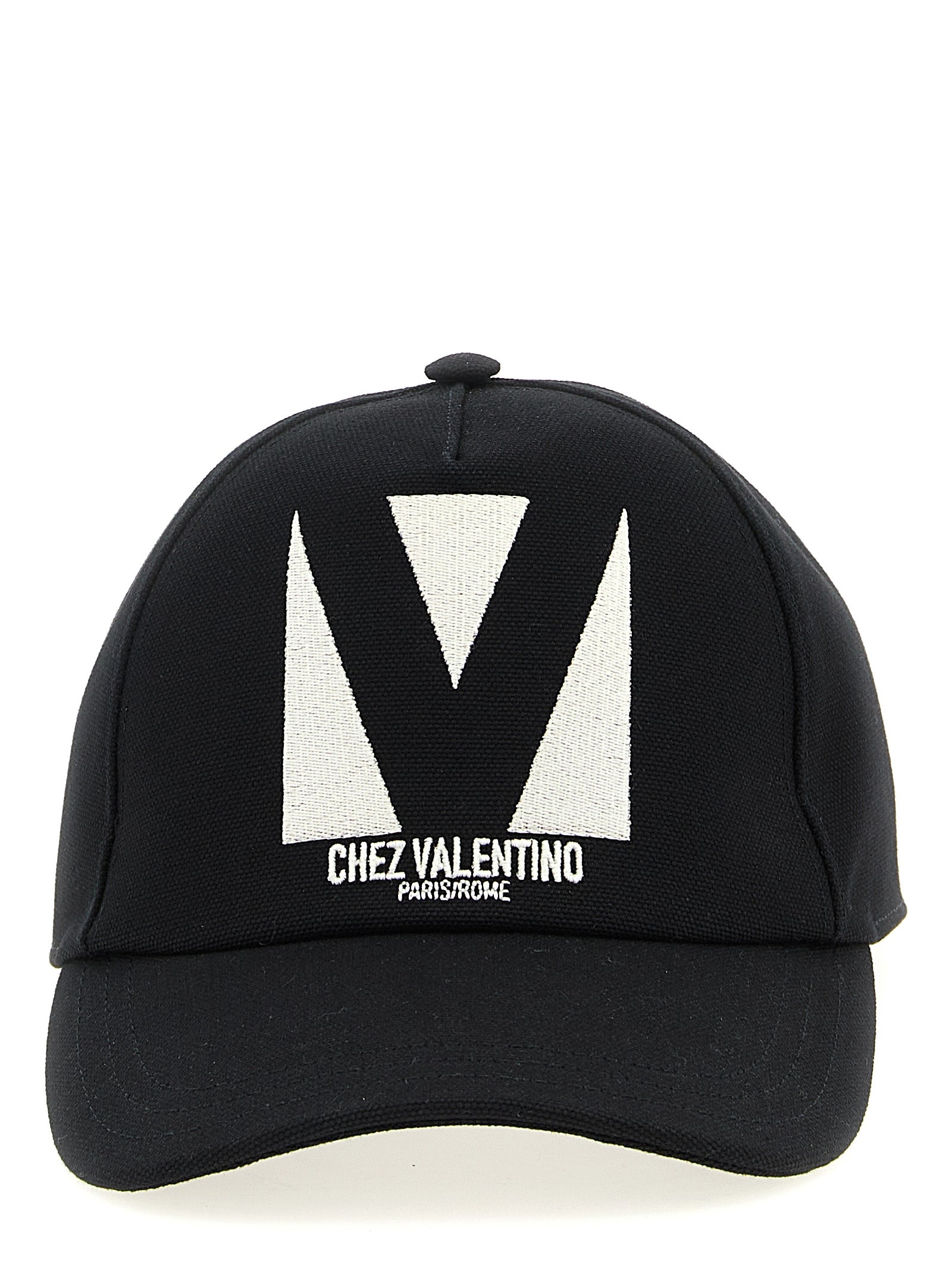 Valentino Garavani Black Cotton Cap (Baseball Hat) Valentino Garavani