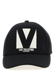 Valentino Garavani Black Cotton Cap (Baseball Hat) Valentino Garavani
