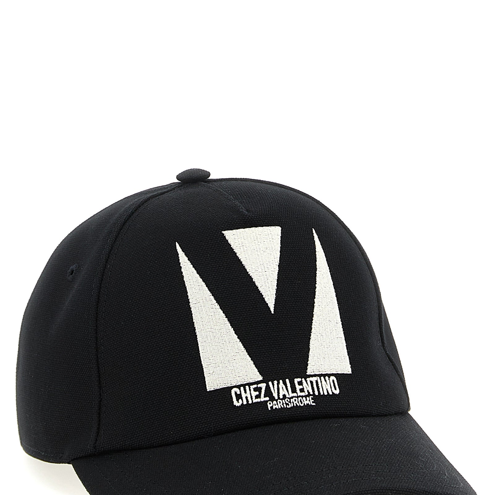 Valentino Garavani Black Cotton Cap (Baseball Hat) Valentino Garavani