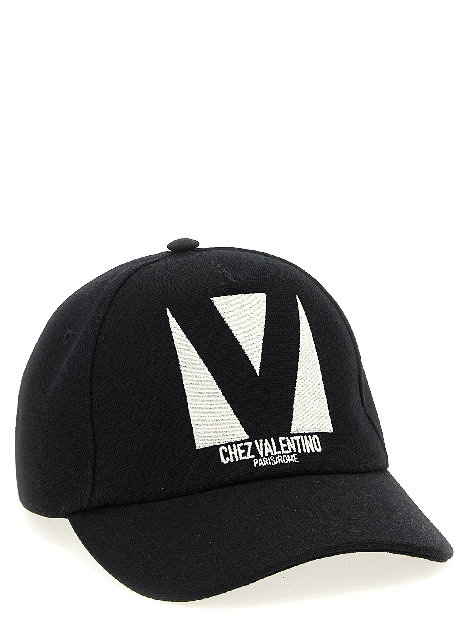 Valentino Garavani Black Cotton Cap (Baseball Hat) Valentino Garavani