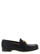 Black Buffalo Leather Slip-On Loafers