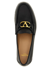 Black Buffalo Leather Slip-On Loafers