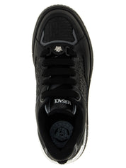 Black Calfskin Athletic Sneakers