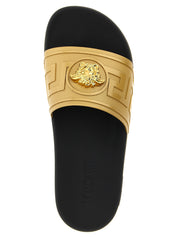 Versace Gold Glass Slides