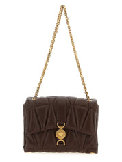Brown Lamb Leather Shoulder Bag