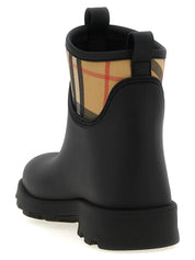 Black Rubber Ankle Boots