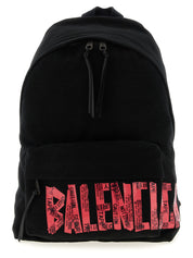 Black Cotton Backpack