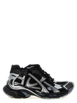 Black Polyethylene Athletic Sneakers