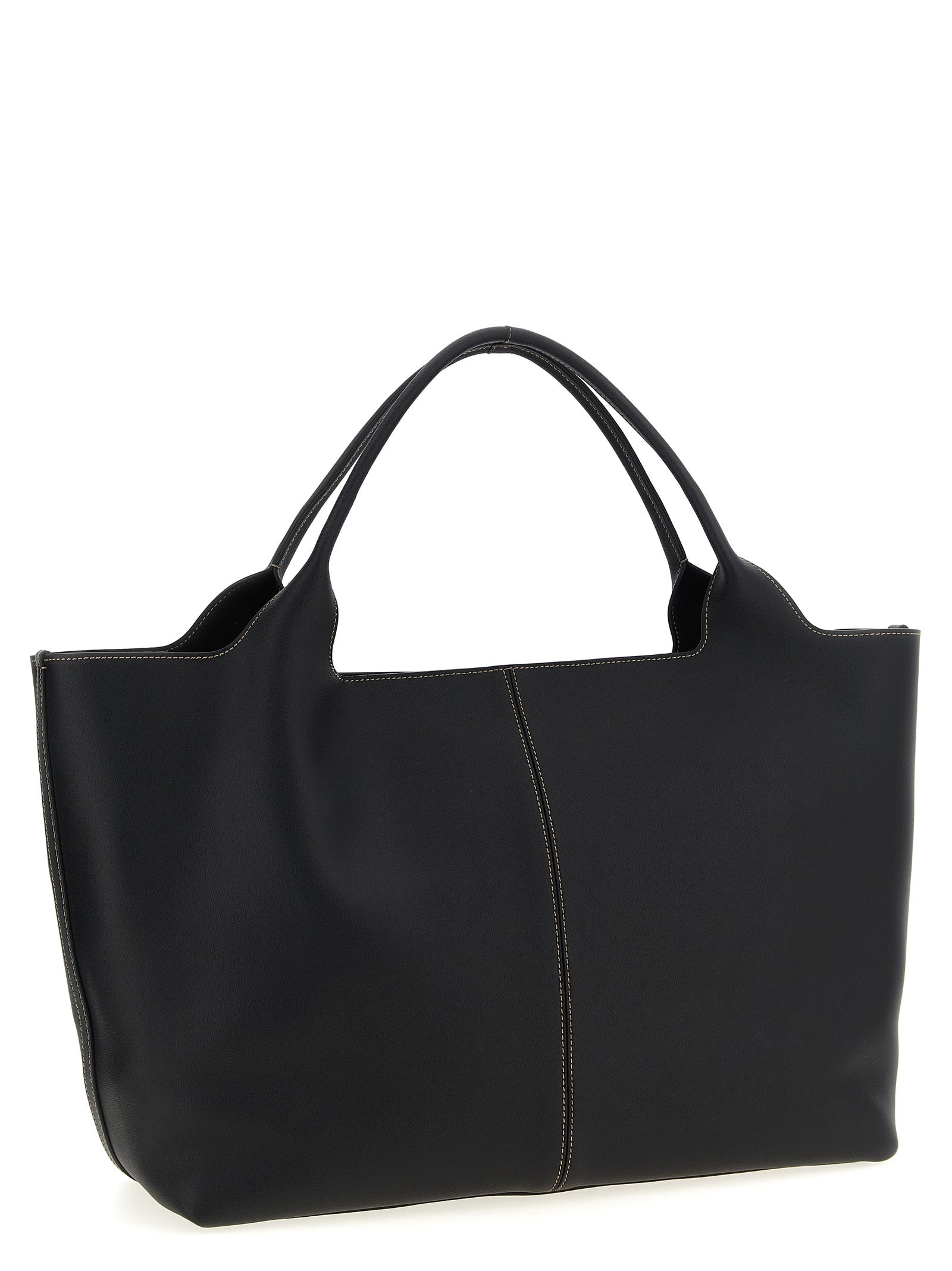Black Calfskin Tote Bag