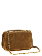 Beige Calfskin Shoulder Bag
