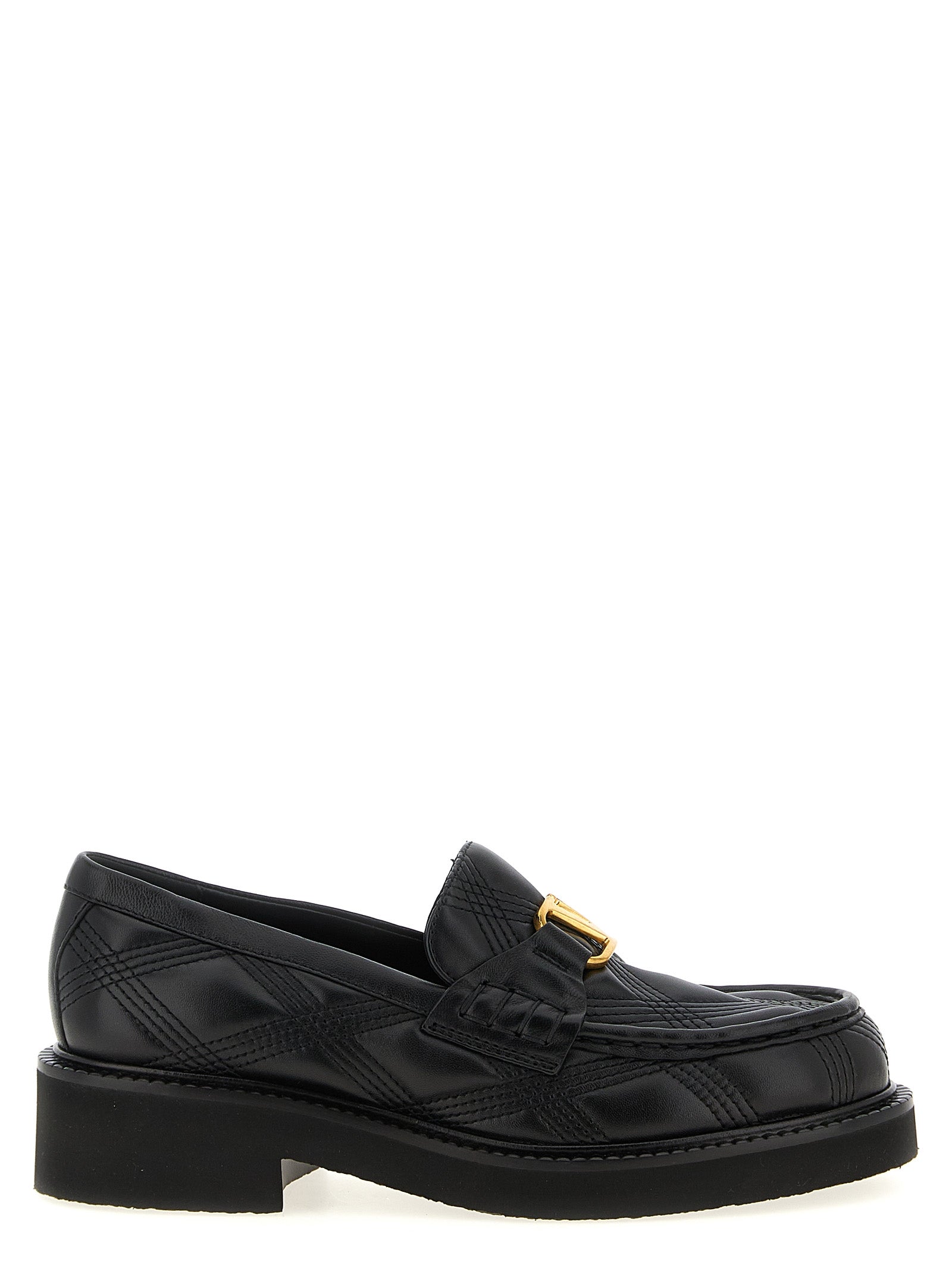 Black Lamb Leather Slip-On Loafers