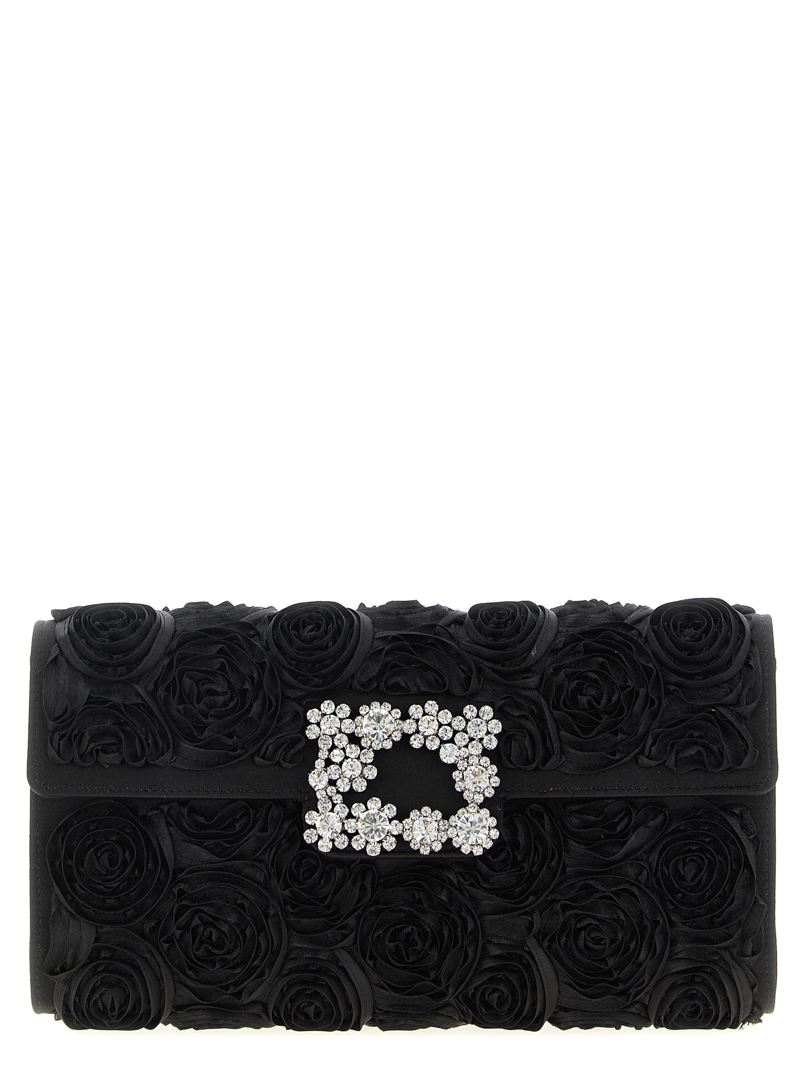 Black Viscose Clutch Bag
