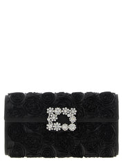 Black Viscose Clutch Bag