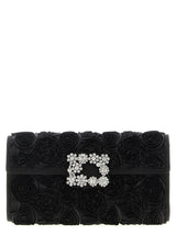 Black Viscose Clutch Bag
