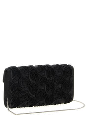 Black Viscose Clutch Bag