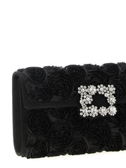 Black Viscose Clutch Bag